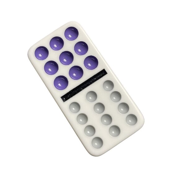 Double Twelve Dominoes Replacement Tile 9 12 Color Dot mq - Picture 2 of 3